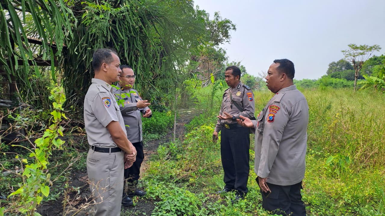 Polresta Sidoarjo Monev Program Ketahanan Pangan 2 Lahan di Kecamatan Jabon