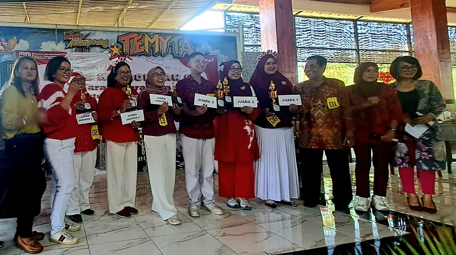 Semarak HUT Ke-80 RI, Warga RW 01 Karah Gelar Lomba Karaoke di Kolam Pancing Temyta