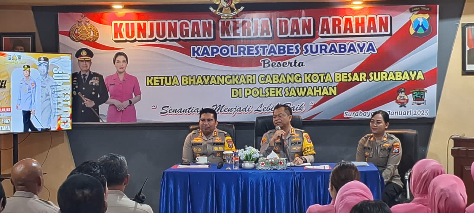 Kapolrestabes Surabaya Beri Arahan Langsung di Polsek Sawahan