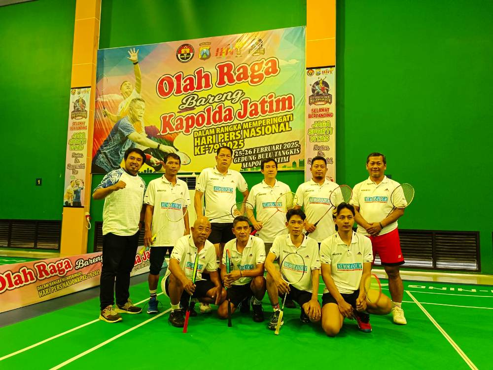 Turnamen Bulu Tangkis Antarmedia Piala Kapolda Jatim 2025: Tim-Tim Tangguh Melaju ke Babak Perempat Final