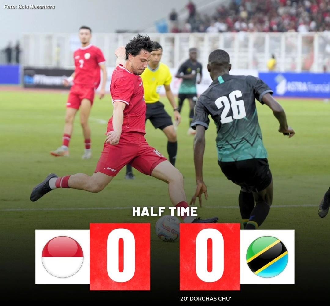 Seru, Indonesia Bermain Imbang 0-0 Menghadapi Tanzania 