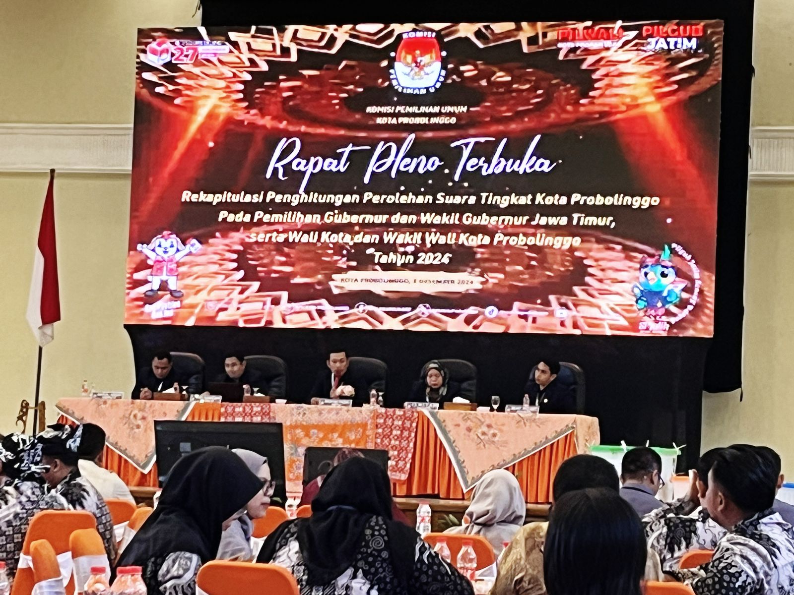 KPU Kota Probolinggo Tetapkan Rekapitulasi Pilwali Dimenangkan Paslon Amanah