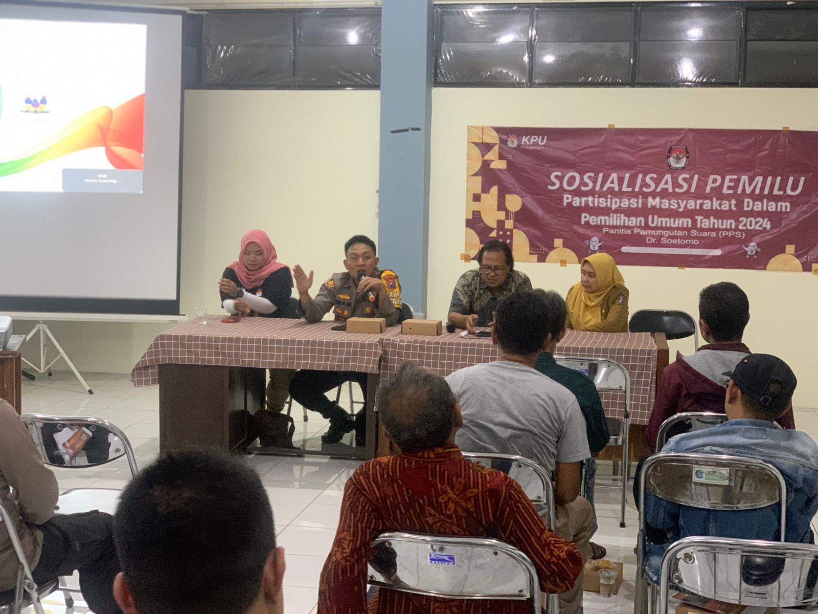 Polsek Tegalsari Sosialisasikan Tahapan dan Teknis Pemilu 2024 