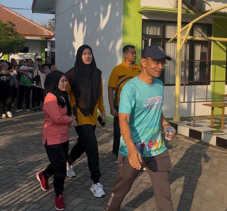  Dispussip Bojonegoro Dorong Budaya Hidup Sehat Lewat Jalan Santai Pegawai