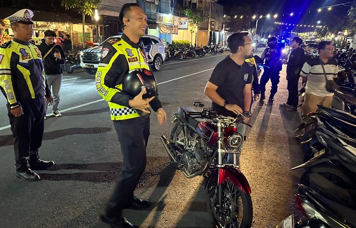 Satlantas Polres Nganjuk Tindak Balap Liar di Jalan Ahmad Yani