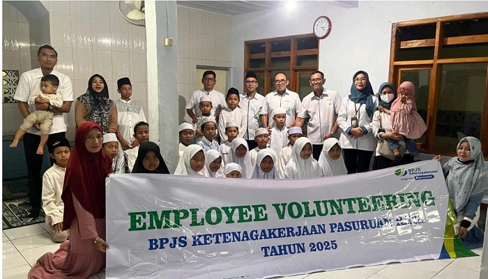 BPJS Ketenegakerjaan Cabang Pasuruan Pandaan Santuni Puluhan Anak Yatim Piatu
