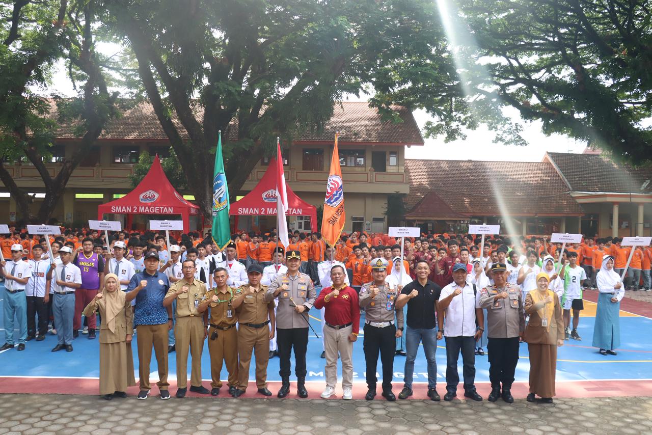 Kapolres Erik Buka Turnamen Bola Basket Antar Pelajar Magetan