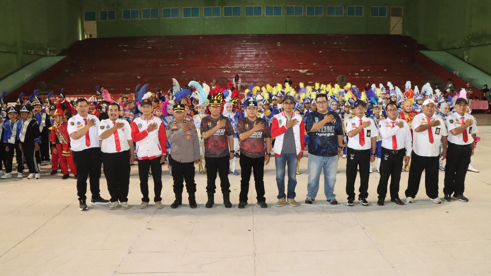 Kejurkab Drumband 2025 Resmi Dibuka, PDBI Gandeng Polres Nganjuk Hadirkan Ajang Prestasi Pelajar