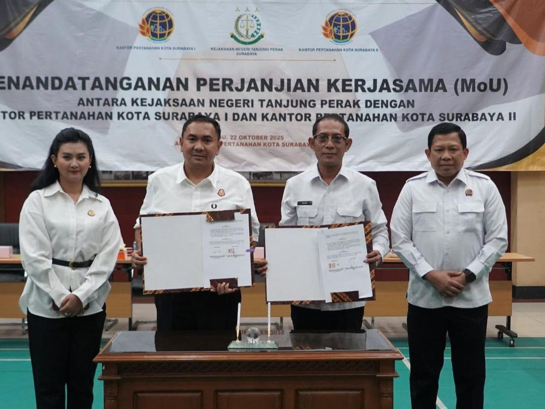 Sinergi Hukum dan Pertanahan, BPN Surabaya I Teken PKS dengan Kejari Tanjung Perak