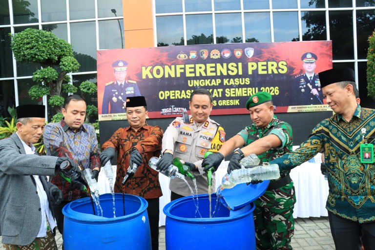 Ops Pekat Semeru 2026, Polres Gresik Ungkap 78 Kasus dan Amankan 85 Tersangka