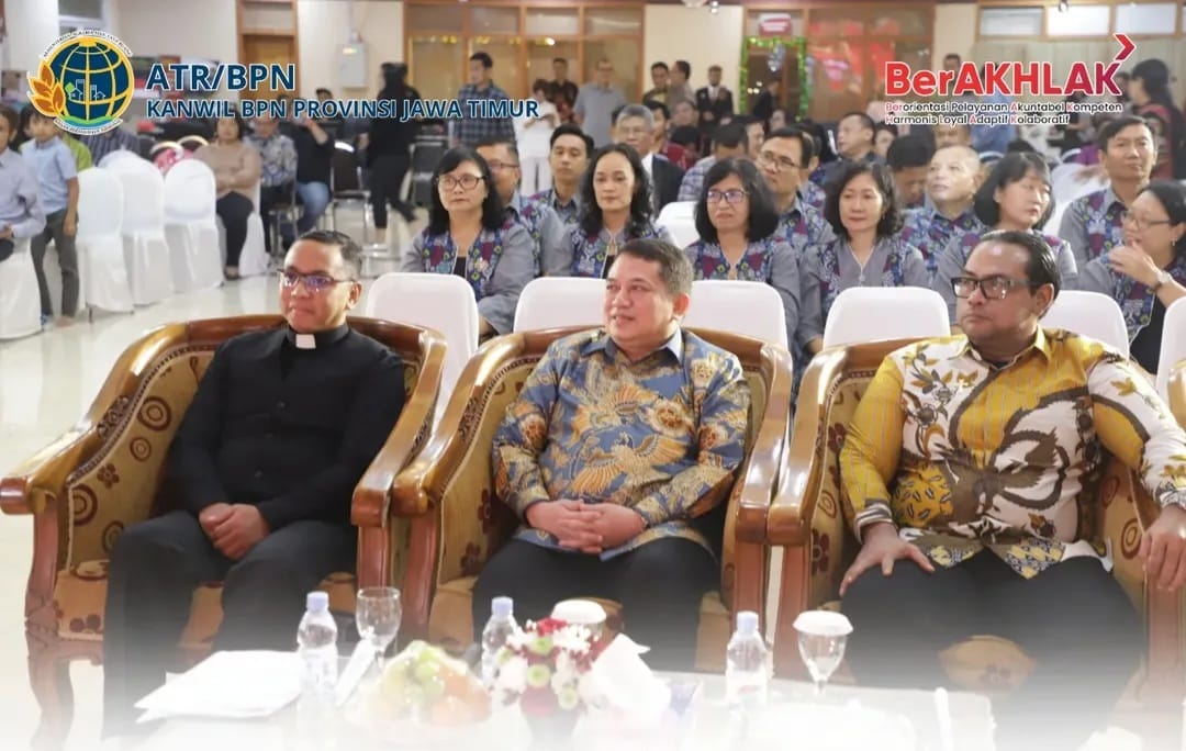 Natal 2025, Kanwil BPN Jatim Tegaskan Kerukunan dan Kepastian Hukum Rumah Ibadah