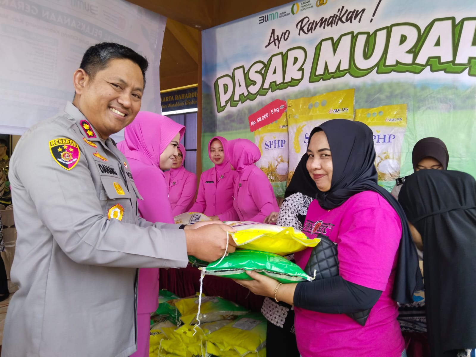 Gerakan Pasar Murah, Polres Malang Siap Distribusikan Beras Lagi jika Kondisi Memungkinkan