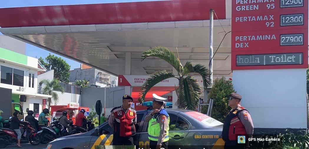 Pastikan Keamanan Wilayah, Polsek Mulyorejo Intensifkan Patroli di Sejumlah SPBU