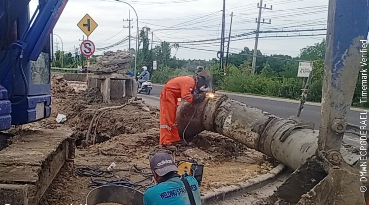 Pipa PDAM Perumda Giri Tirta Bocor, Putus Akses Air Bersih ke Ribuan Warga dan Industri 