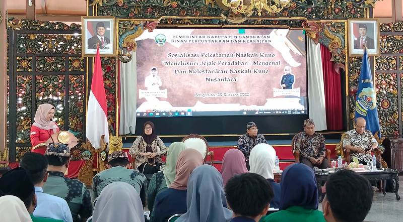 Gelar Sosialisasi Naskah Kuno, Dispussip Bangkalan Ajak Masyarakat Lestarikan Peradaban Nusantara
