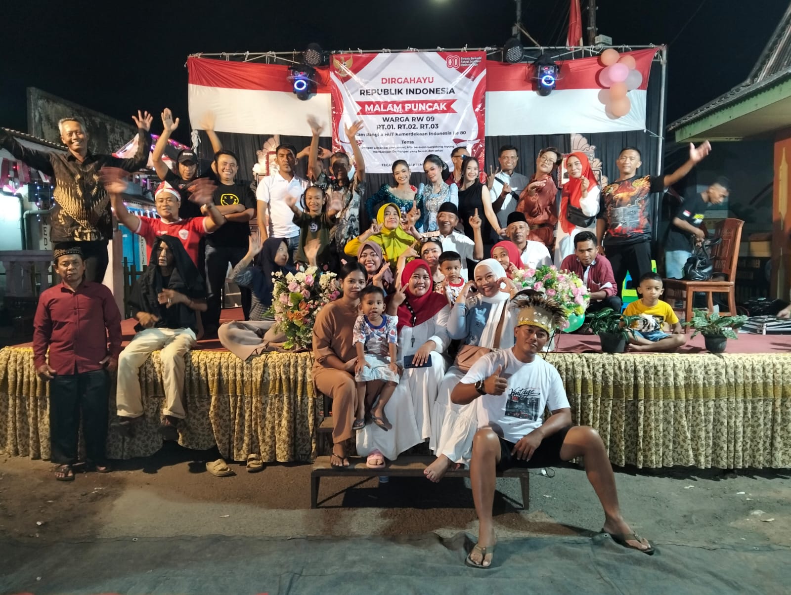 Gebyar Malam Puncak Perayaan HUT RI Ke-80 RW 09 Desa Tegalsari Ambulu