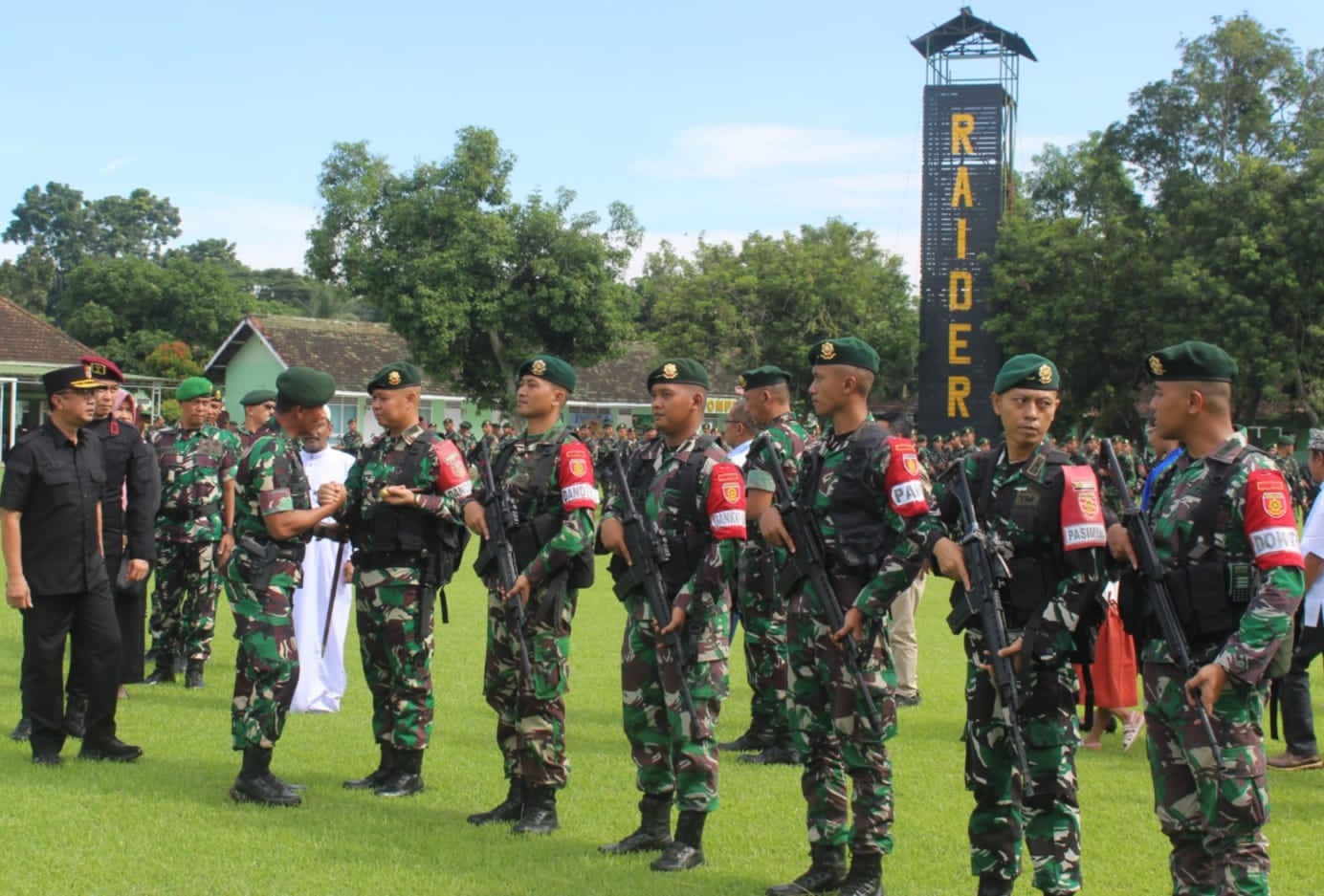 Danbrigif 9/K Pimpin Apel Pemberangkatan Satgas Denkul Rajawali III Yonif 515/UTY Tanggul