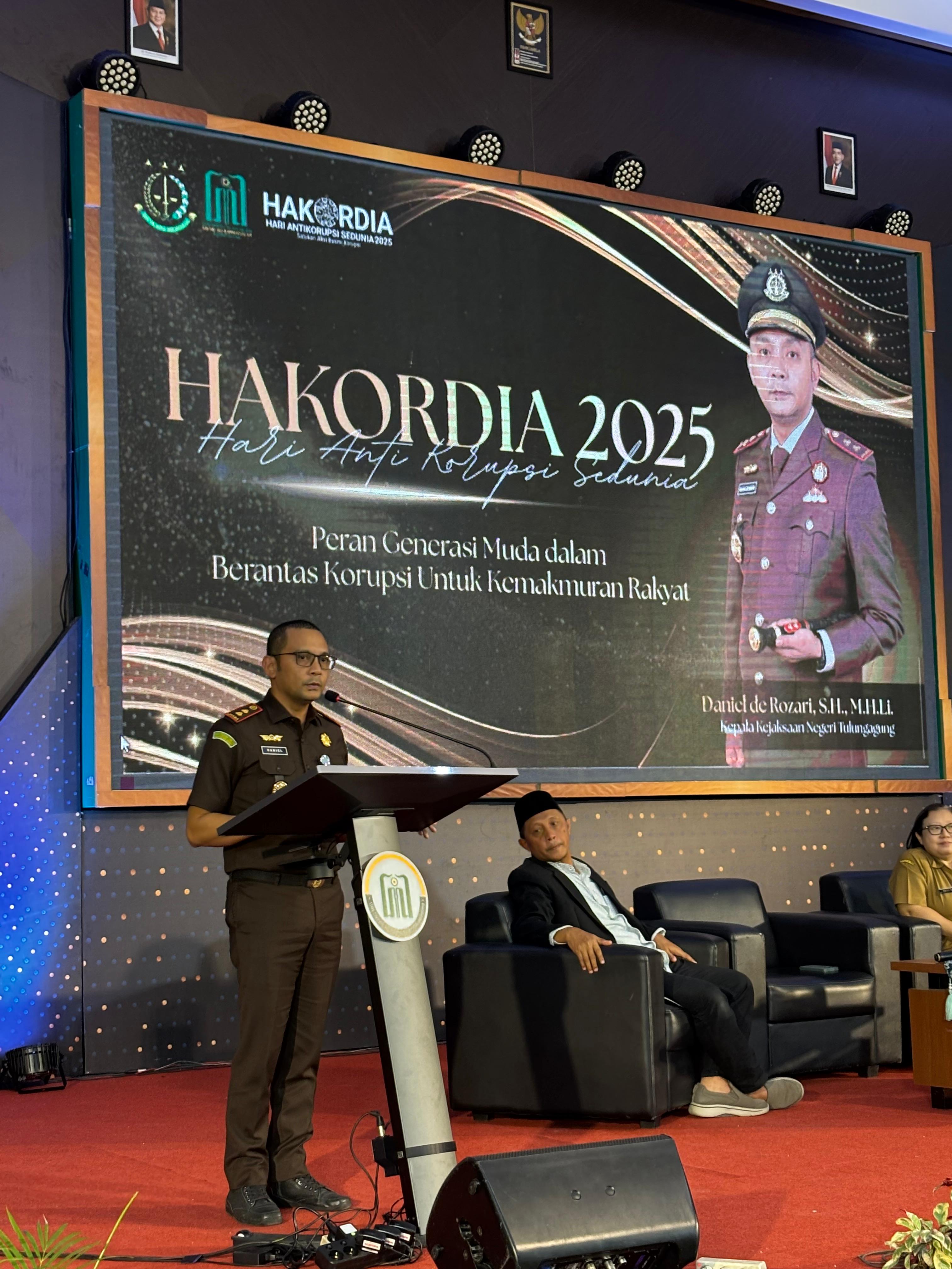 Kejari Tulungagung Gelar Diskusi Panel Hari Antikorupsi, Dorong Peran Generasi Muda Jadi Pelopor Integritas