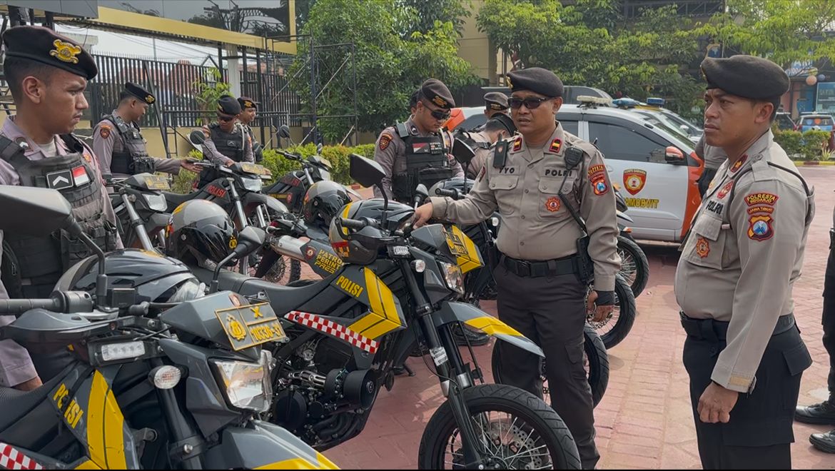 Satuan Samapta Polresta Sidoarjo Dicek, Dukung Pam Nataru dan Antisipasi Bencana Hidrometeorologi