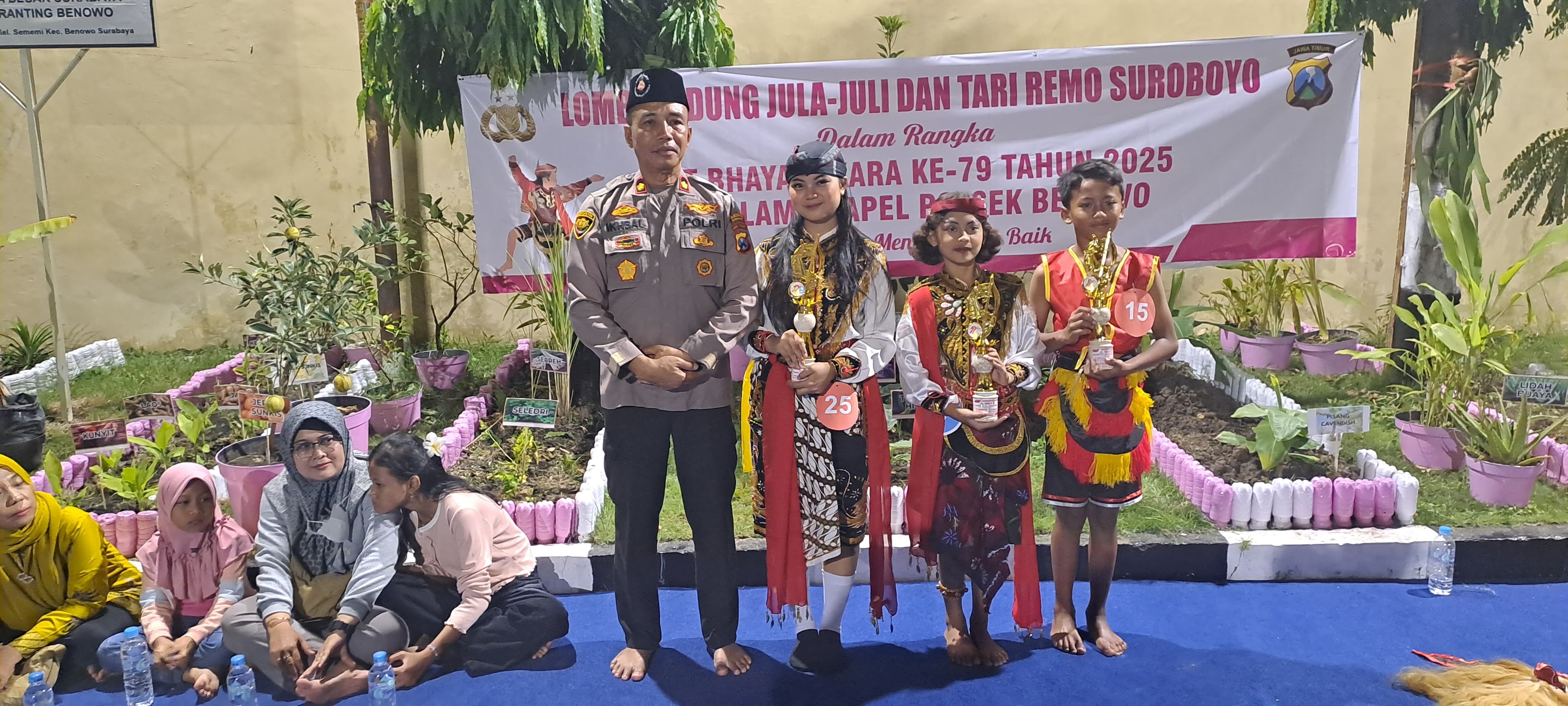 Polsek Benowo Gelar Lomba Kidung Jula Juli dan Tari Remo, Lestarikan Budaya di HUT Bhayangkara Ke-79