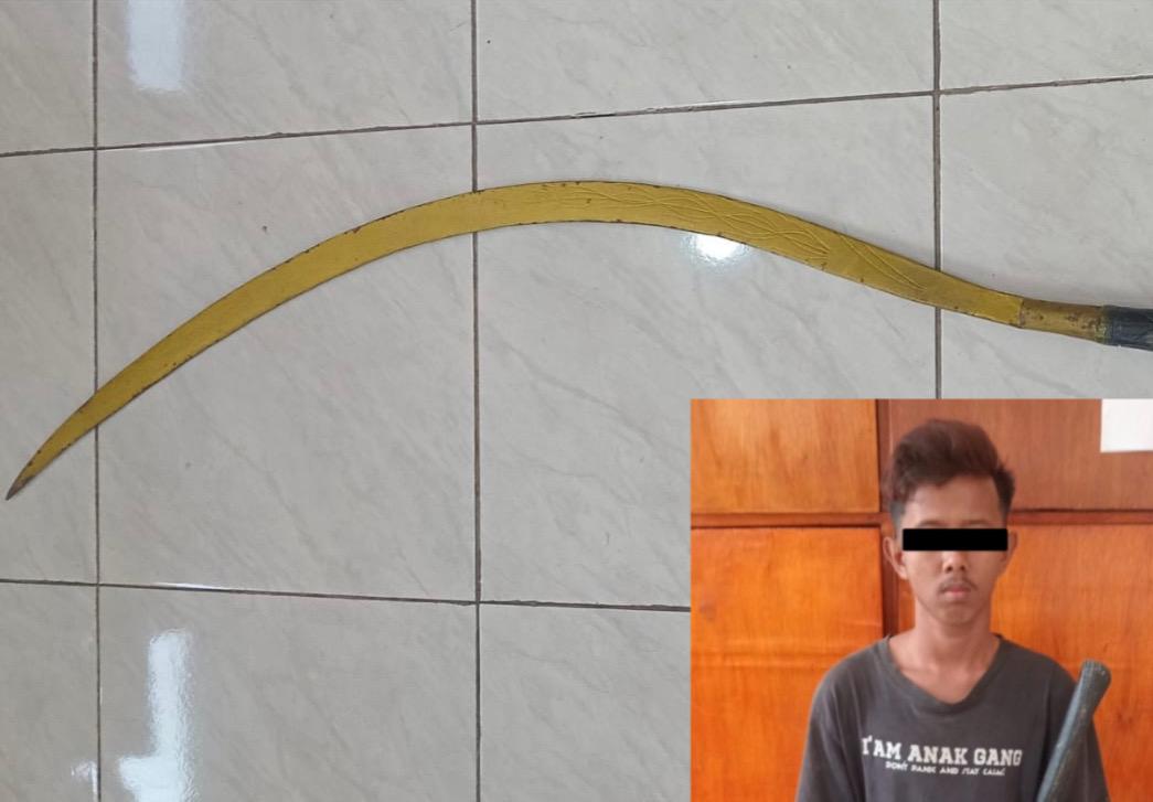 Tenteng Celurit 1,5 Meter di Jalanan, Pemuda Pogot Terancam 10 Tahun Penjara