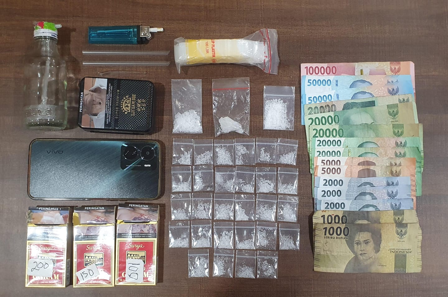 Polres Sumenep Tangkap 3 Pengedar Narkotika, Sita 122 Gram Sabu dan 30 Ineks