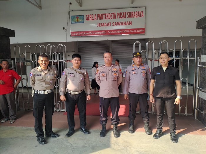 Jaminan Ibadah Aman di Surabaya, Polsek Sawahan Kawal GPPS Arjuno