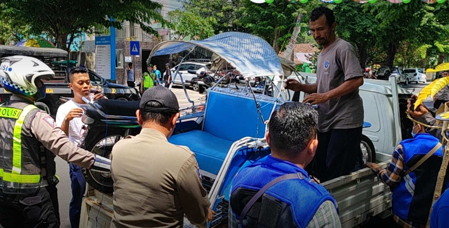 Puluhan Betor Terjaring Razia di Pasuruan Kota