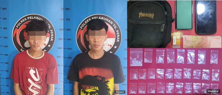 Polres Pelabuhan Tanjung Perak Ringkus 2 Pengedar Sabu di Kedung Mangu 
