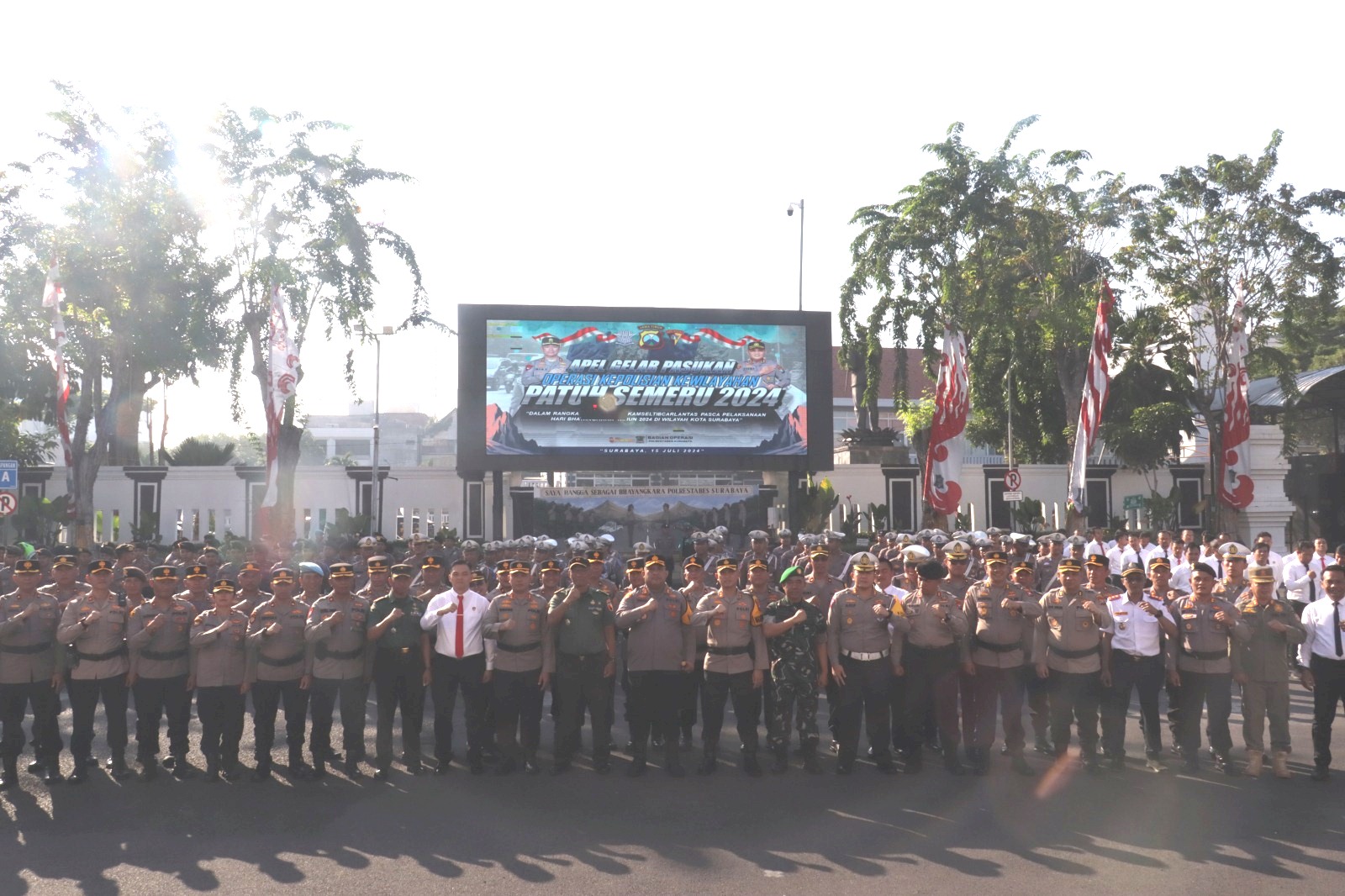 Polrestabes Surabaya Gelar Pasukan Operasi Patuh Semeru 2024