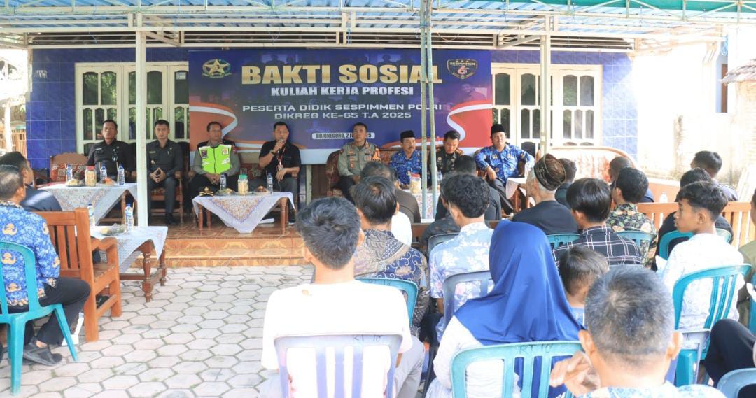 Serdik Sespimmen Polri Ke-65 Gelar Bakti Sosial Dukung Ketahanan Pangan di Bojonegoro