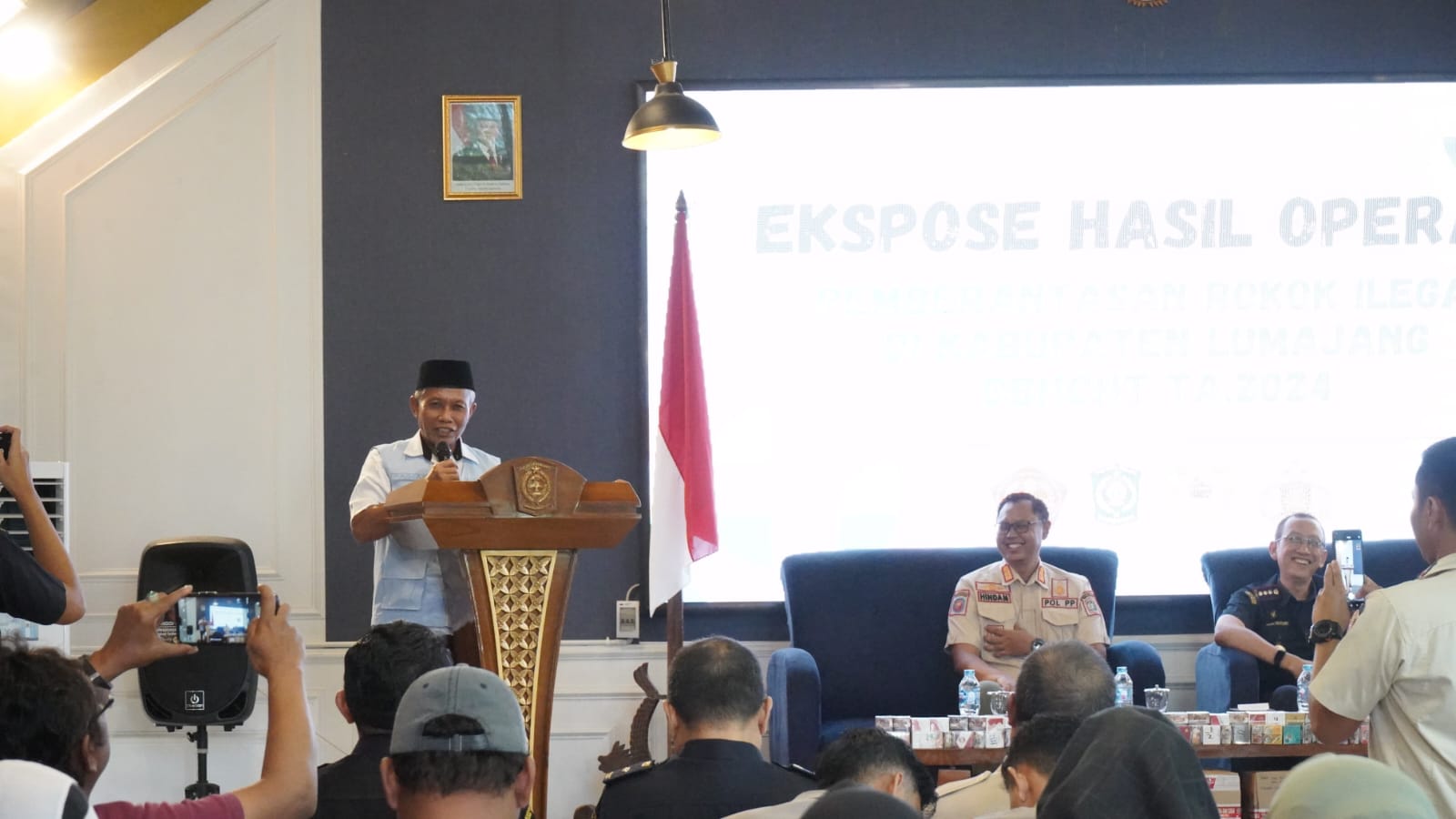 Ribuan Batang Rokok Ilegal di Lumajang Disita Selama Operasi 2024