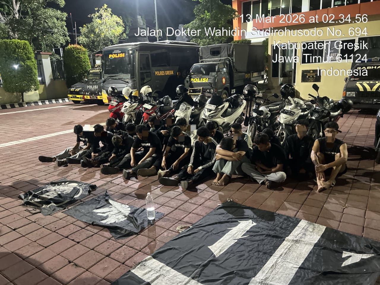 Patroli Polres Gresik Amankan 21 Pelajar Konvoi Sahur on the Road