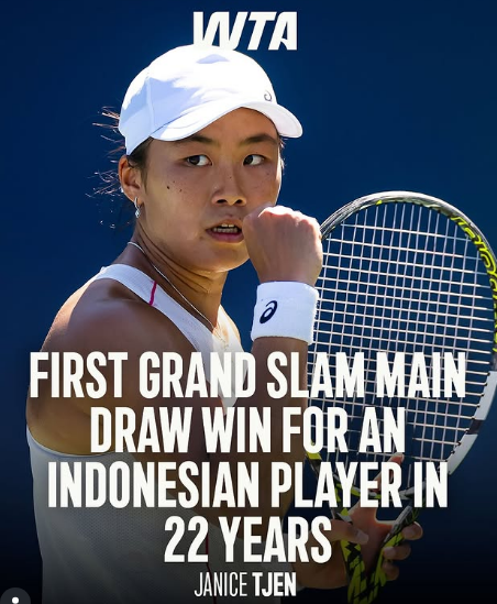 Janice Tjen Cetak Sejarah, Menang di Grand Slam Setelah 22 Tahun Penantian