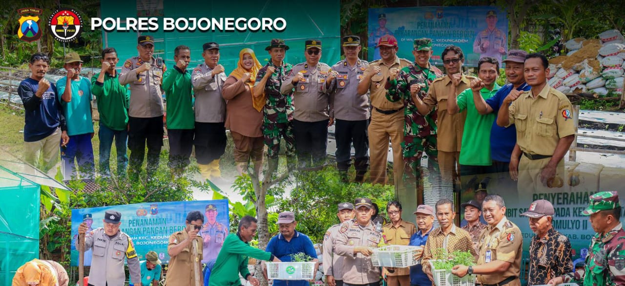 Polsek Kedungadem Geber Program Pekarangan Pangan Bergizi di Sidomulyo