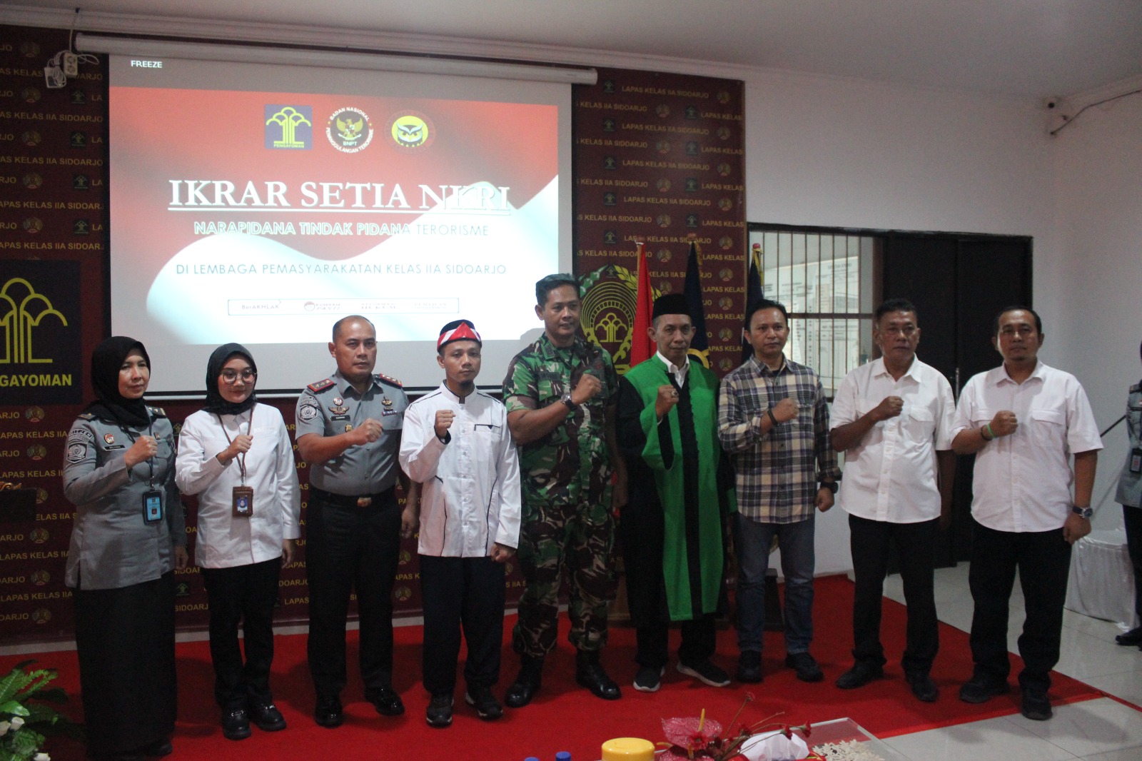 Narapidana Teroris Asal Merauke Ikrar Setia Kepada NKRI di Lapas Kelas IIA Sidoarjo