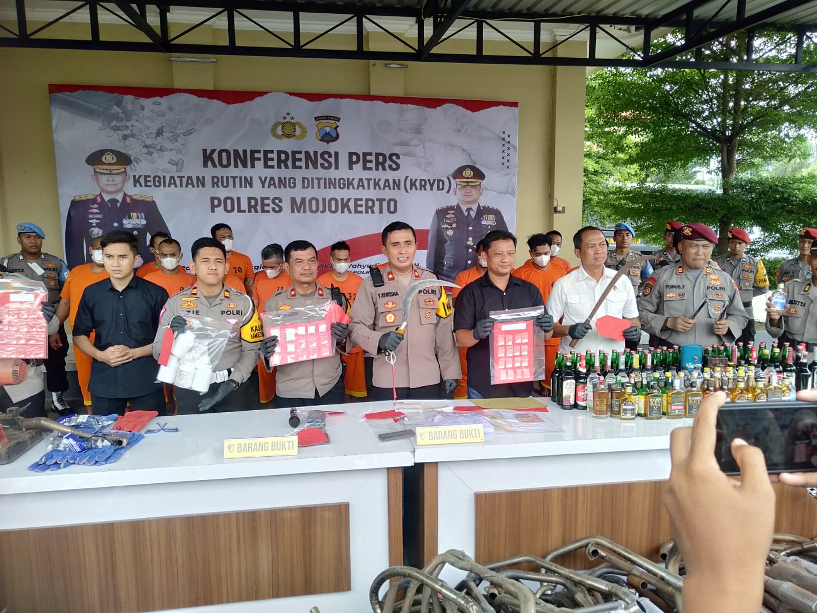 Polres Mojokerto Rilis Tindak Kejahatan di Wilayah Polsek 