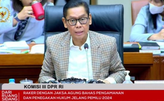 Komisi III DPR RI Rapat dengan Jaksa Agung, Bahas Penegakan Hukum Jelang Pemilu 2024