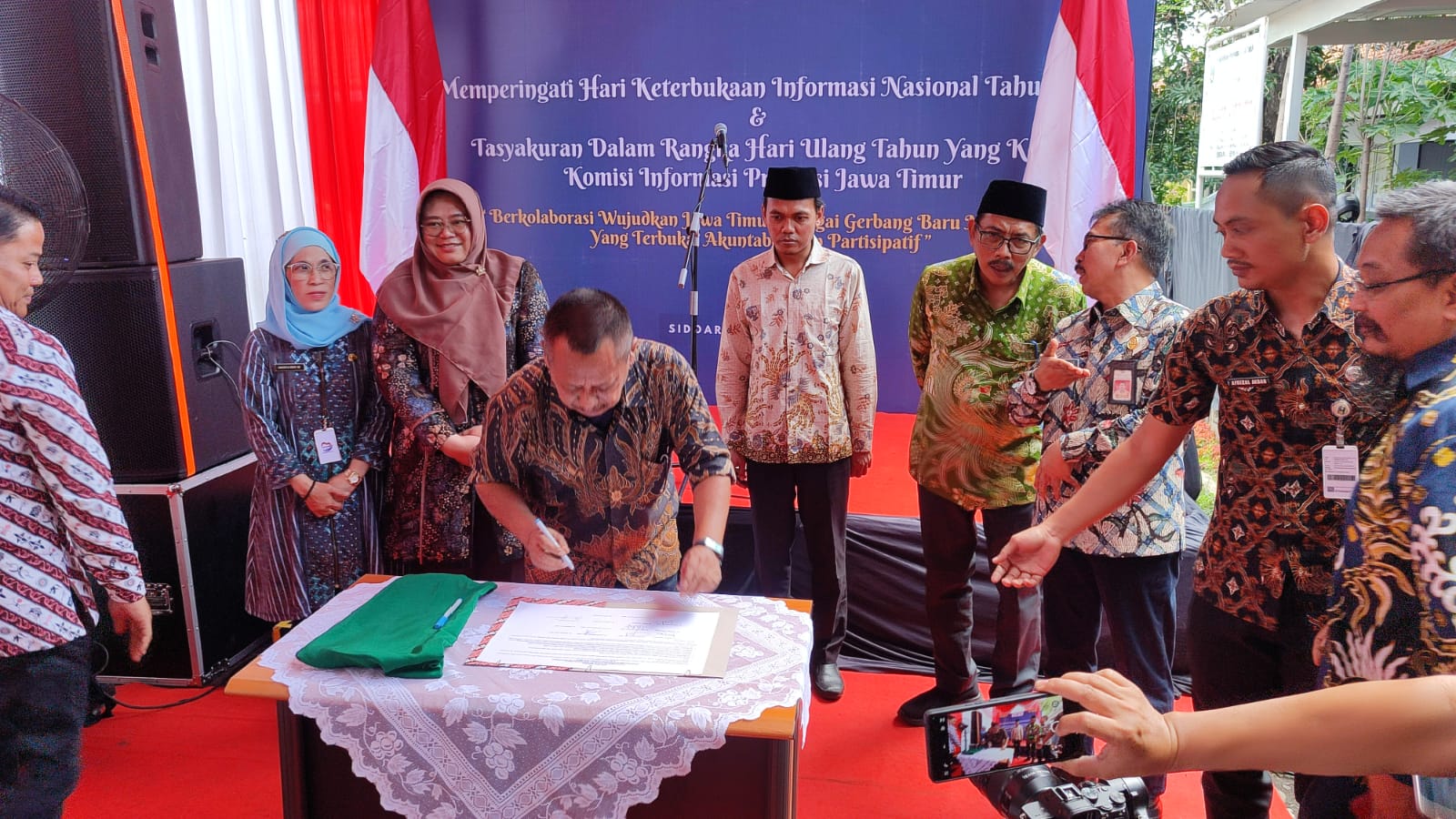 KI Jatim Gandeng Badan Publik Teken Maklumat Tanggap Bencana