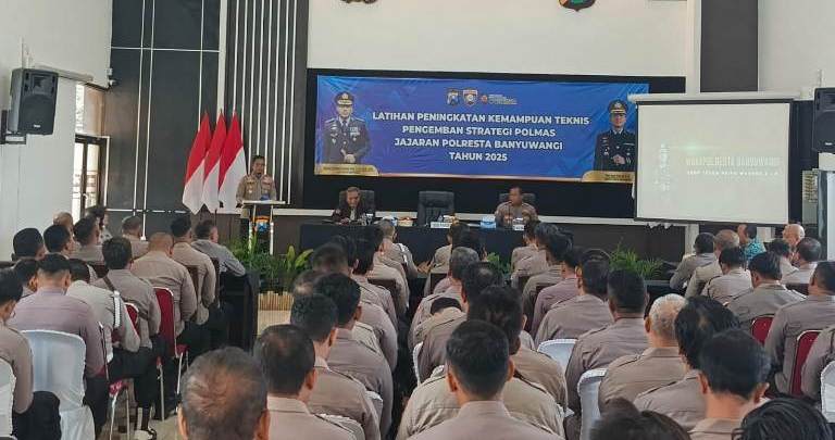 Polresta Banyuwangi Gelar Pelatihan Polisi RW, 138 Personel Dapat Materi Komunikasi dan Restorative Justice