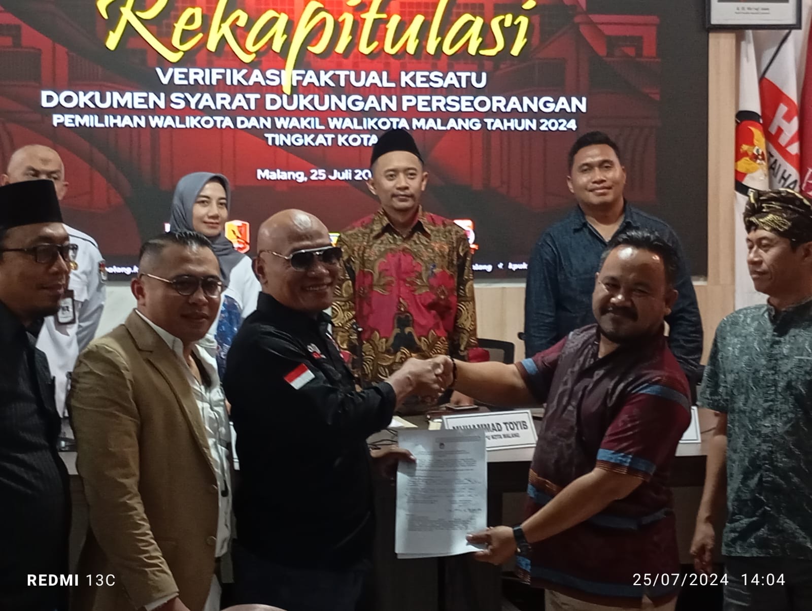 Bapaslon HC-RWU Dinyatakan TMS, KPU Kota Malang Beri Kesempatan Perbaikan