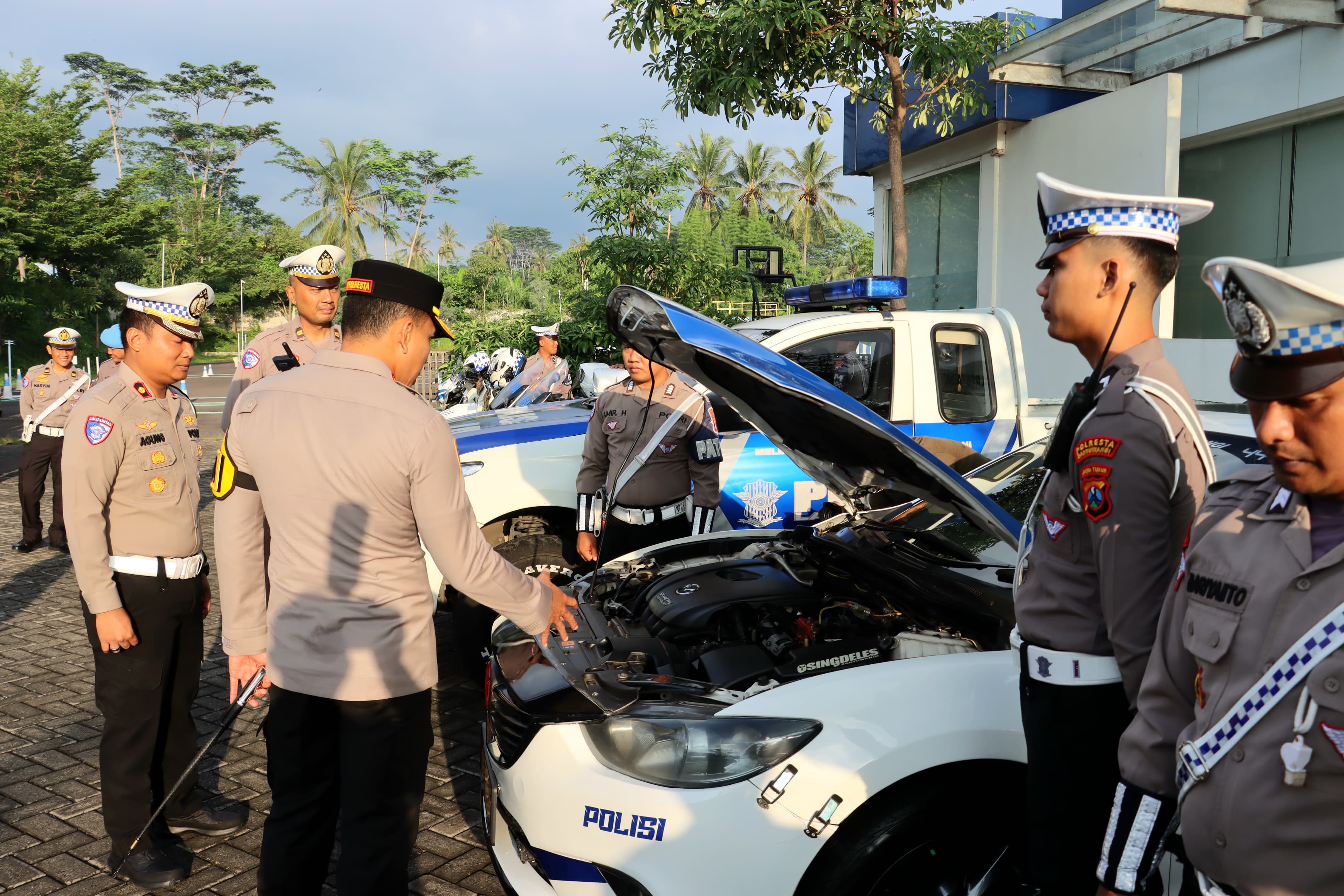 Kapolresta Banyuwangi Gelar Cek Ranmor Dinas Lantas, Pastikan Kesiapan Pelayanan dan Pengamanan