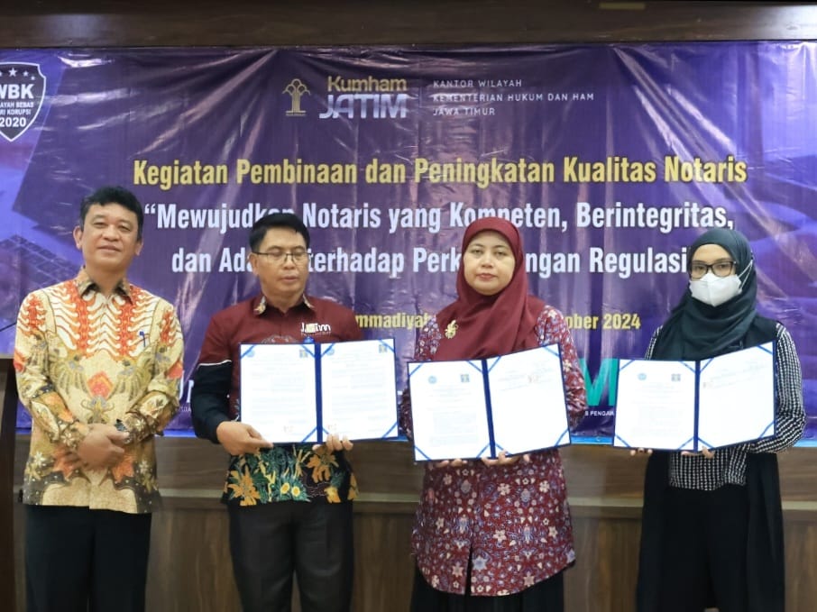 Kanwil Kemenkumham Jatim Gandeng Umsida Tingkatkan Kualitas Notaris Wilayah Sidoarjo