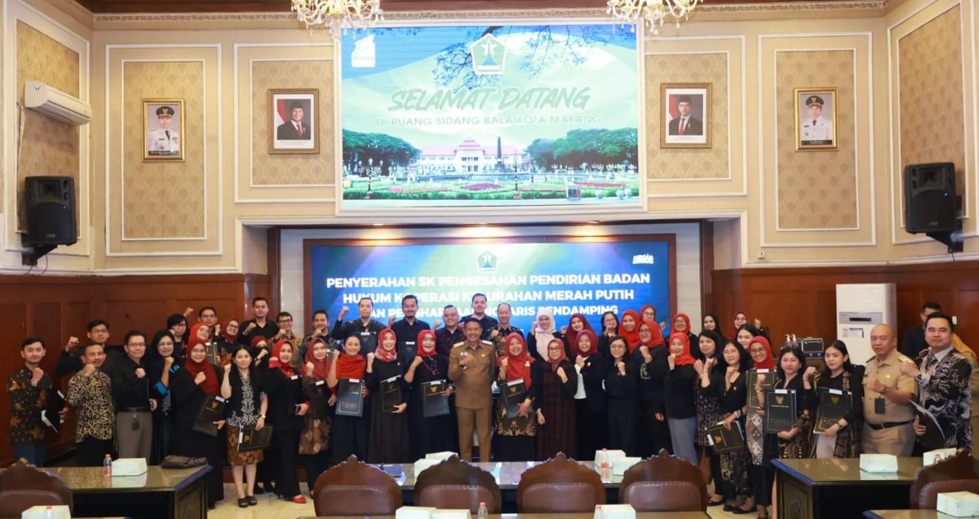 57 Kelurahan di Kota Malang Terima SK Koperasi Merah Putih 