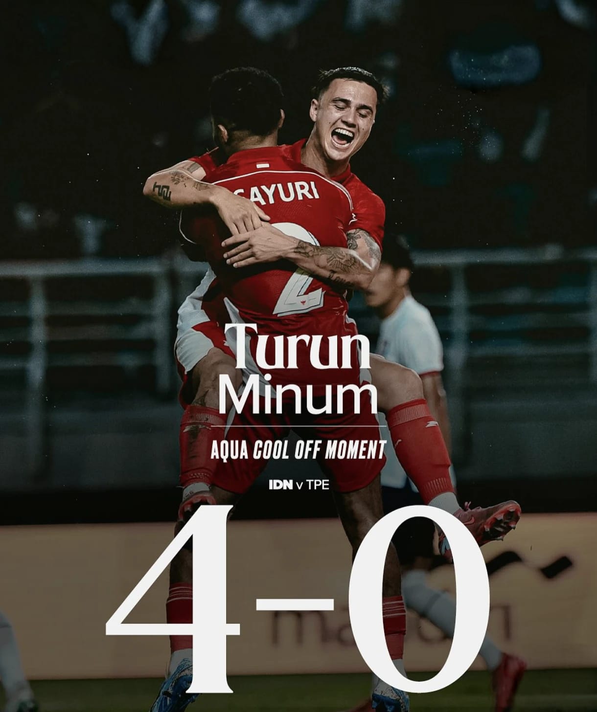 Timnas Indonesia Unggul Telak atas Chinese Taipei di Babak Pertama