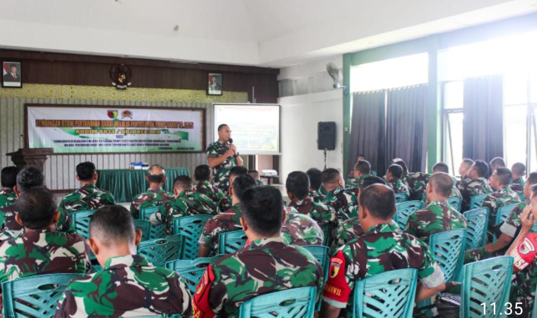 Wujudkan Pertahanan Wilayah Terpadu, Kodim Bojonegoro Gelar Pembinaan RTRW Hanrat