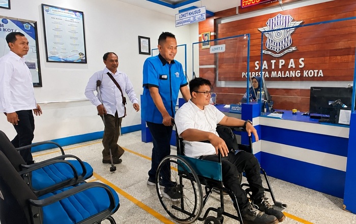 Polresta Malang Kota Layani Pembuatan SIM Khusus Difabel Secara Inklusif