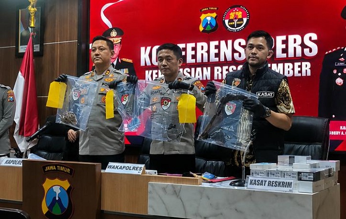 Tim URC Antibegal Polres Jember Ringkus Residivis Curanmor 18 TKP,  Dua DPO Diburu