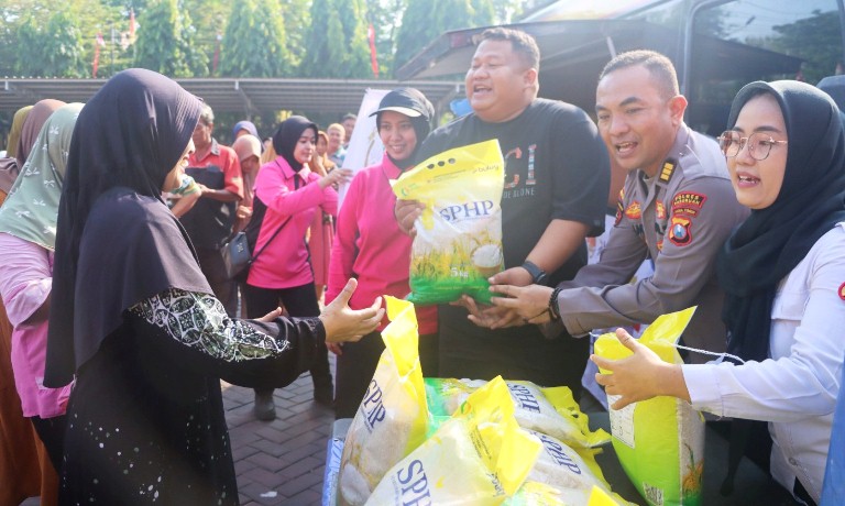 Polres Pasuruan Salurkan Beras Murah ke Seluruh Wilayah untuk Jaga Stabilitas Pangan