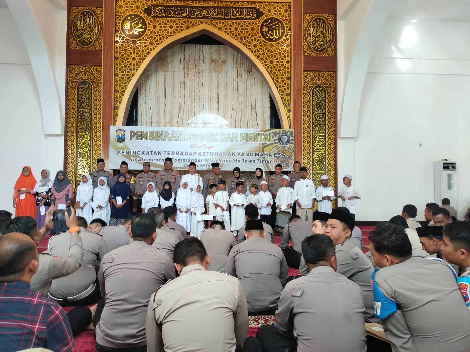 Tingkatkan Imtak, Polres Pasuruan Kembali Gelar Binrohtal dan Santuni Anak Yatim